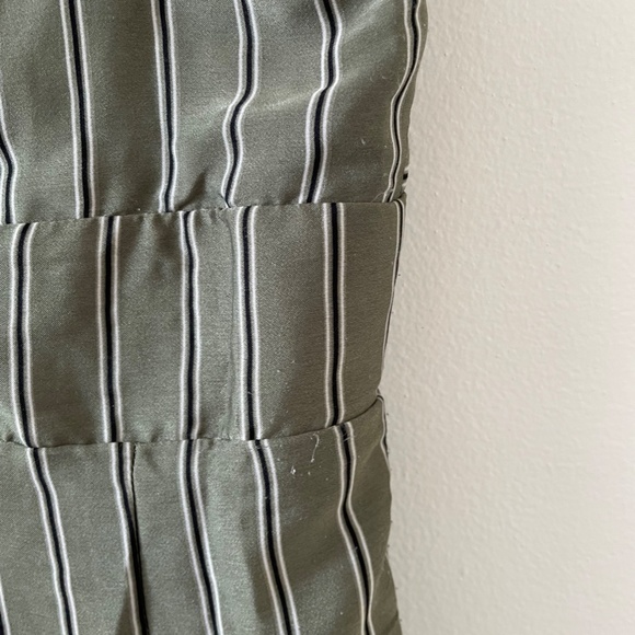 4SI3NNA Striped Green Jumpsuit with a Center Cutout - Picture 13 of 14